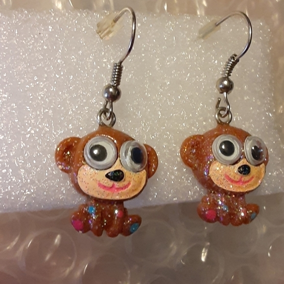 Monkey Pierced Earrings - Picture 2 of 5